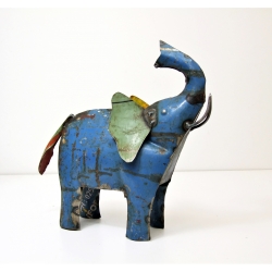 Figurka metalowa z recyclingu Słoń